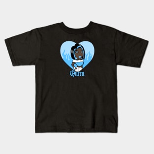 Queen Doll girl Light Blue v3.3 Kids T-Shirt